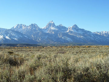 Beginning of the Teton Range